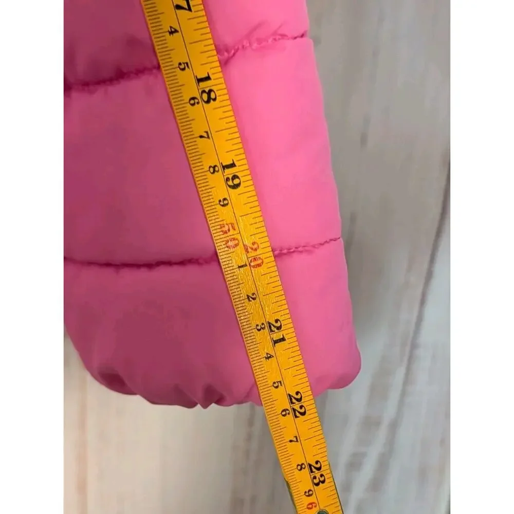 The Childrens Place Puffer Jacket Girls XL 14 Bubblegum Pink Water Resistant NWT